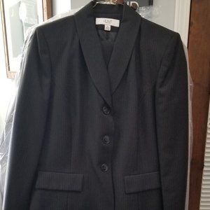 Le Suit Pinstriped Business Suit